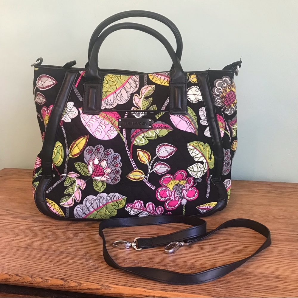 VERA BRADLEY Large Satchel MOON BLOOM PATTERN